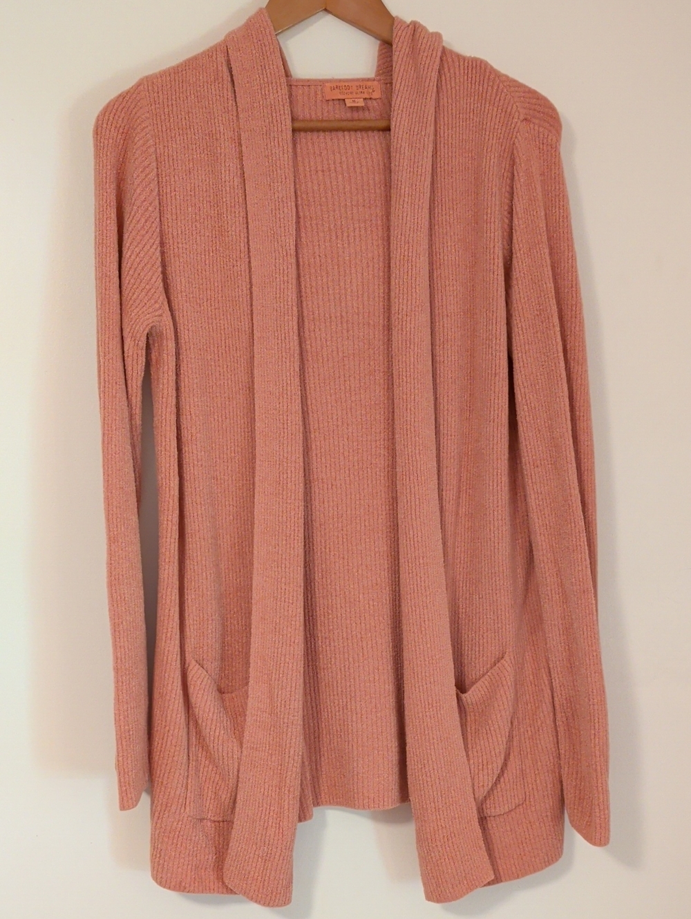 Barefoot Dreams Blush Open-Front Ribbed Cardigan